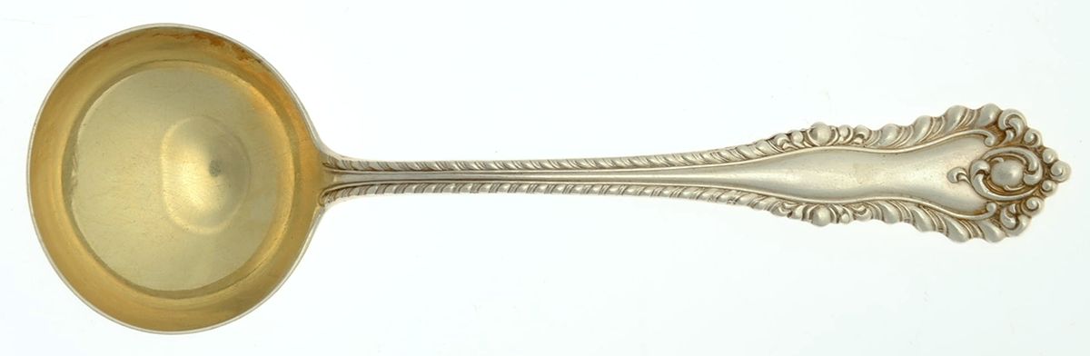 Gadroon (Sterling, No Monograms) Round Bowl Soup Spoon (Bouillon) by Birks Silver-1