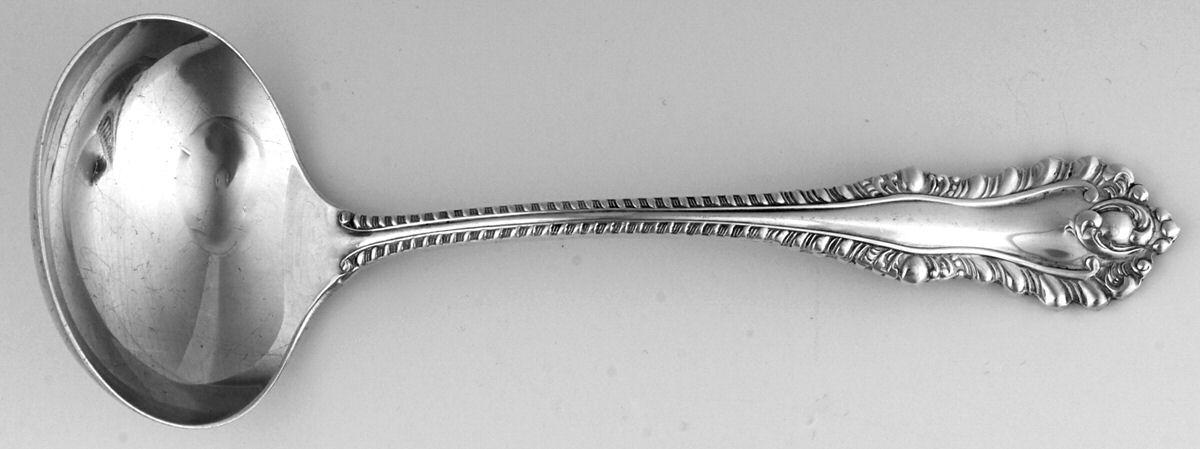 Gadroon (Sterling, No Monograms) Solid Gravy Ladle by Birks Silver-1