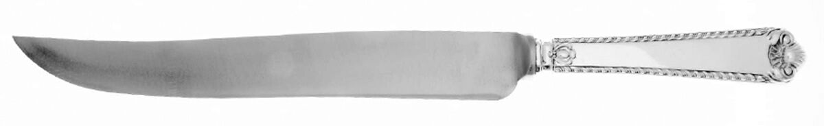 George II-Plain (Sterling, 1914) Large Stainless Blade Roast Carving Knife by Birks Silver-1