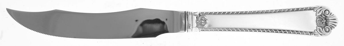 George II-Plain (Sterling, 1914) Individual Steak Knife Hollow Handle by Birks Silver-1