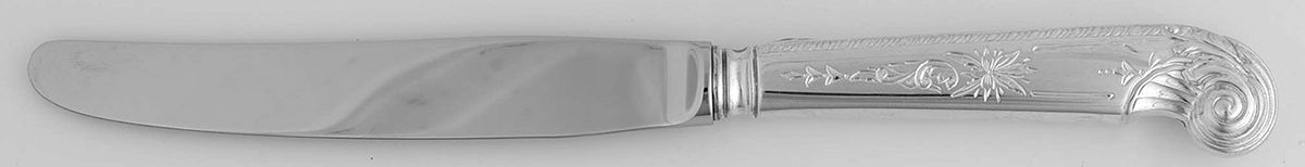 George II-Engraved (Sterling, 1998) Modern Hollow Pistol Knife by Birks Silver-1
