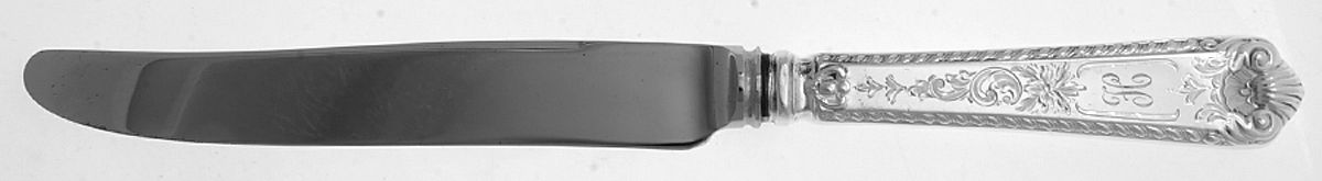 George II-Engraved (Sterling, 1998) Monogramed New French Hollow Knife with Bolster by Birks Silver-1