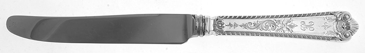 George II-Engraved (Sterling, 1998) Monogramed New French Hollow Knife with Bolster by Birks Silver-1