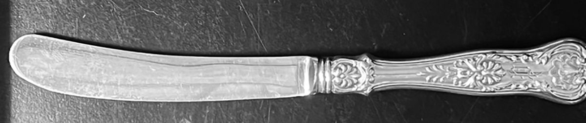 Kings (Sterling) Youth/Tea Knife with Silverplate Blade by Birks Silver-1