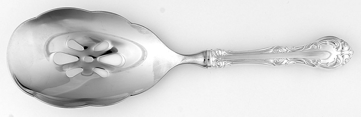 Laurentian (Sterling) Pierced Serving Spoon with Stainless Bowl by Birks Silver-1