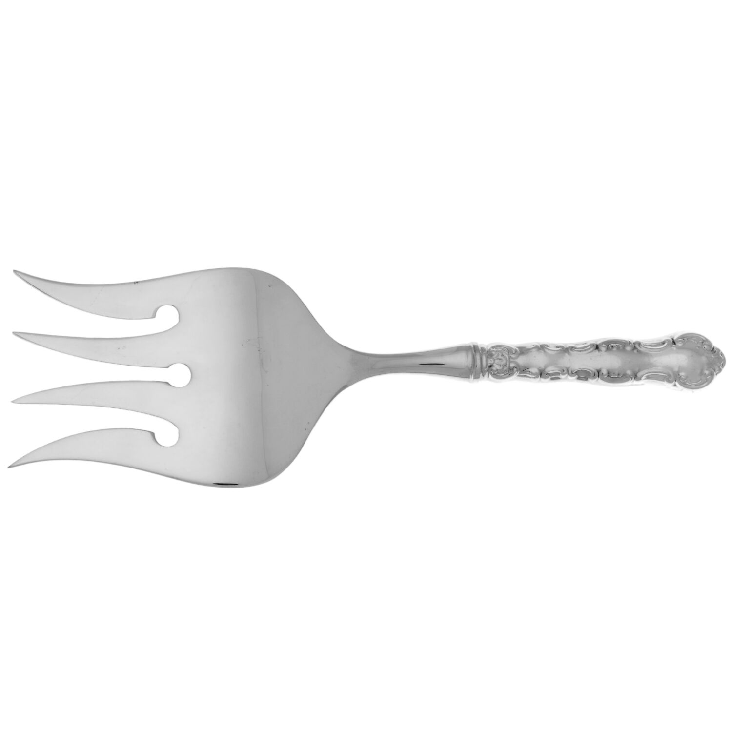 Louis De France (Silverplate) Fish Serving Fork with Stainless Tines HC by Birks Silver-1
