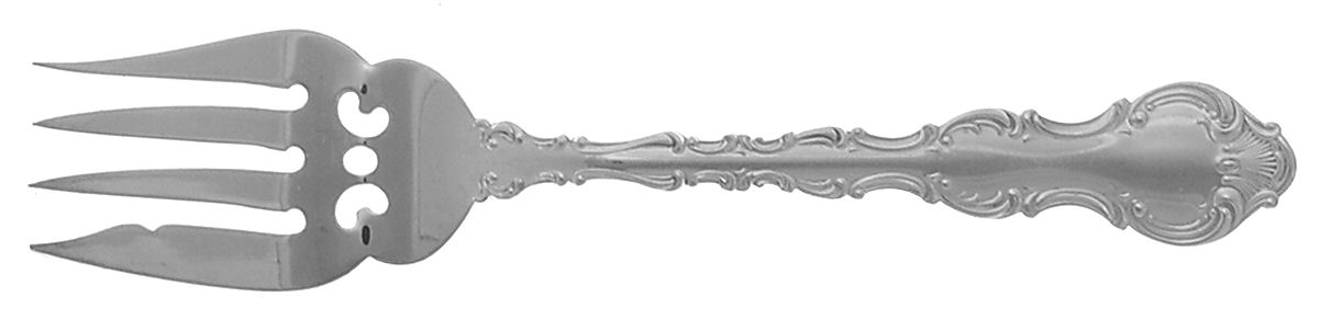 Louis De France (Silverplate) Small Solid Cold Meat Serving Fork by Birks Silver-1
