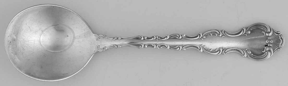 Louis De France (Silverplate) Round Bowl Soup Spoon (Gumbo) by Birks Silver-1