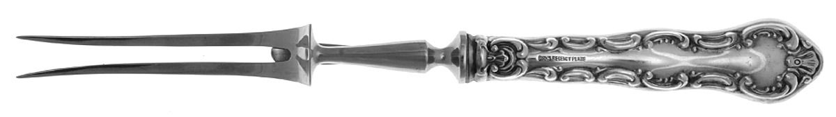 Louis De France (Silverplate) Large Stainless-Prong Roast Carving Fork by Birks Silver-1