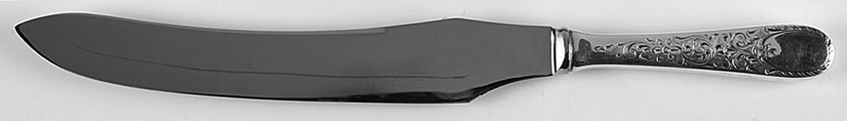 London Engraved (Sterling, 1914, No Monograms) Large Stainless Blade Roast Carving Knife by Birks Silver-1