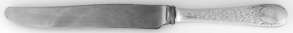 London Engraved (Sterling, 1914, No Monograms) New French Hollow Knife with Bolster by Birks Silver-1