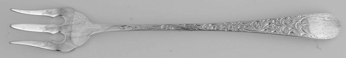 London Engraved (Sterling, 1914, No Monograms) Cocktail/Seafood Fork by Birks Silver-1