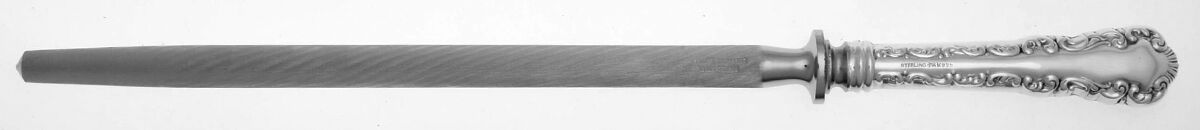Louis XV (Sterling, 1914) Sharpener Knife with Steel Rod HC by Birks Silver-1