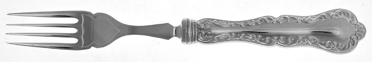 Louis XV (Sterling, 1914) Individual Hollow Fish Fork w/Silverplate Tines by Birks Silver-1