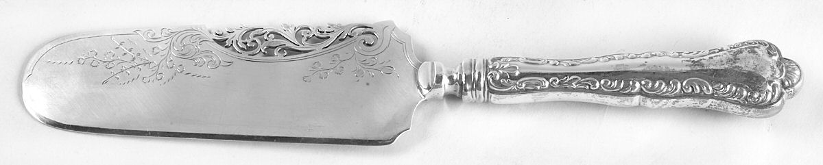 Louis XV (Sterling, 1914) Cake Server Silverplate Blade by Birks Silver-1