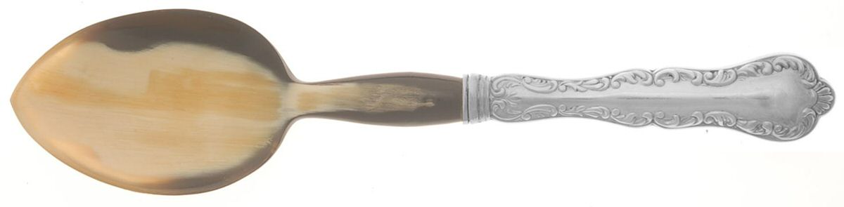 Louis XV (Sterling, 1914) Salad Serving Spoon with Horn Bowl by Birks Silver-1
