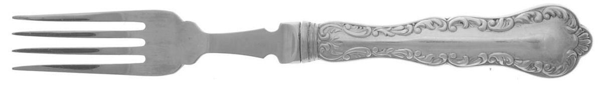 Louis XV (Sterling, 1914) Individual Hollow Fish Fork, Stainless Tines by Birks Silver-1