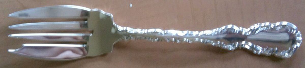 Louis XV (Sterling, 1914) Large Individual Solid Fish/Salad Fork by Birks Silver-1