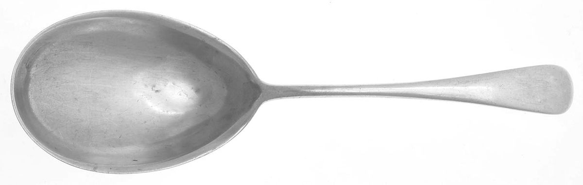 Old English (Sterling) Small Solid Berry/Casserole Spoon by Birks Silver-1
