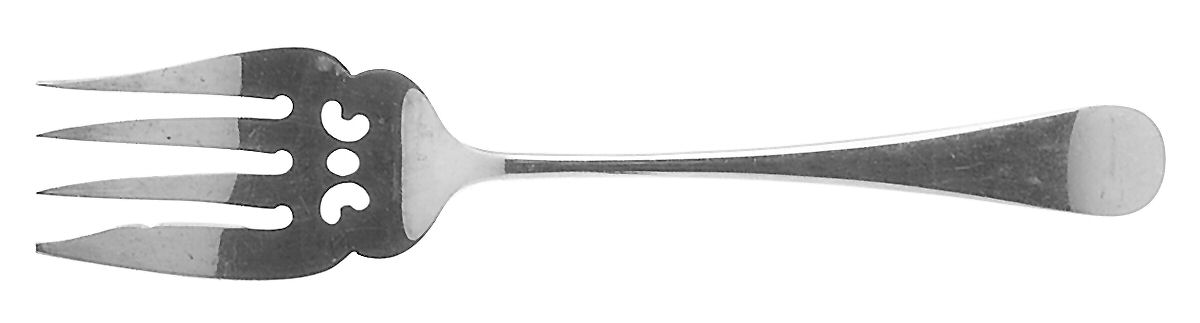 Old English (Sterling) Small Solid Cold Meat Serving Fork by Birks Silver-1