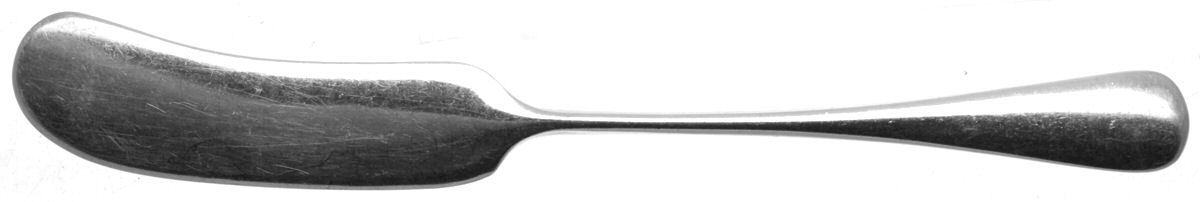 Old English (Sterling) Flat Handle Butter Spreader by Birks Silver-1