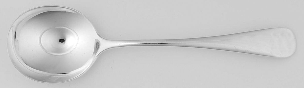 Old English (Sterling) Round Bowl Soup Spoon (Gumbo) by Birks Silver-1
