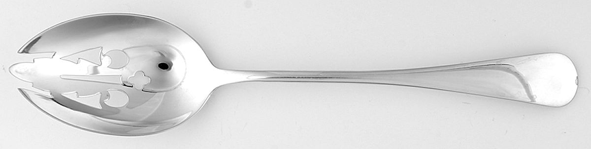 Old English (Sterling) Pierced Tablespoon (Serving Spoon) by Birks Silver-1