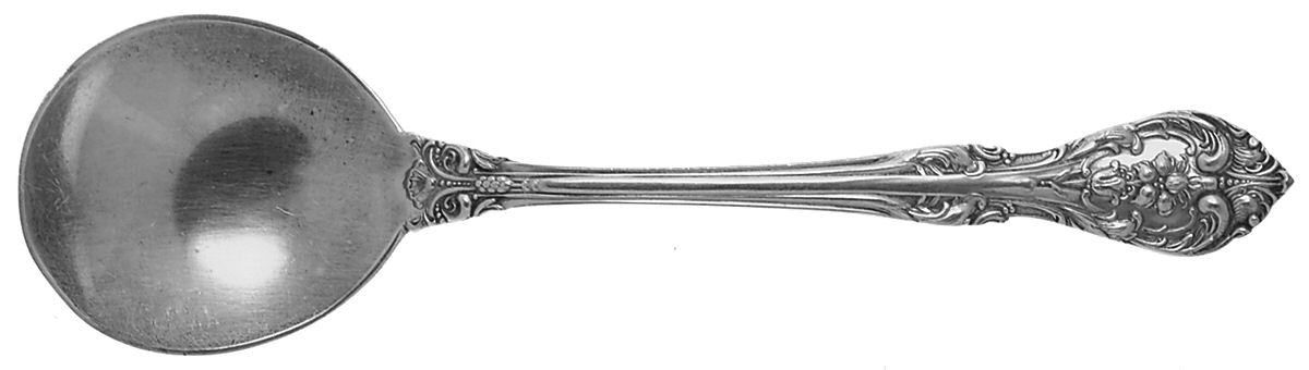 Orleans (Sterling) Monogram Round Bowl Soup Spoon (Cream Soup) by Birks Silver-1