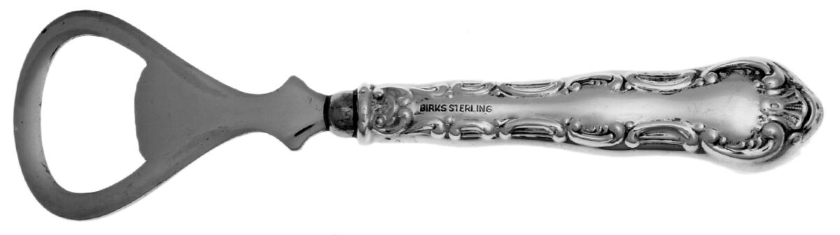 Pompadour (Sterling, 1914, No Monograms) Bottle Opener with Stainless Bowl by Birks Silver-1