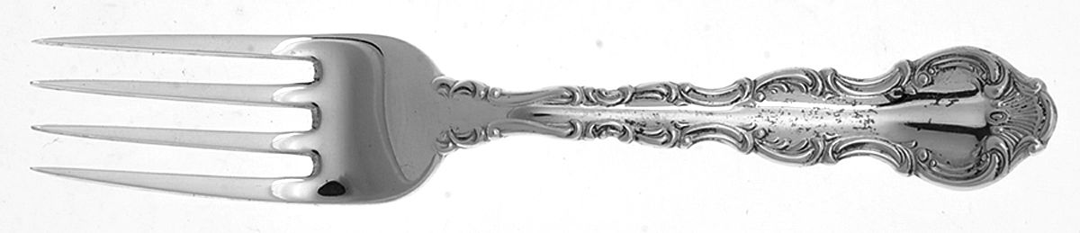 Pompadour (Sterling, 1914, No Monograms) Baby Fork by Birks Silver-1