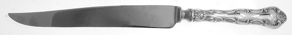 Pompadour (Sterling, 1914, No Monograms) Small Steak Carving Knife with Stainless Blade by Birks Silver-1