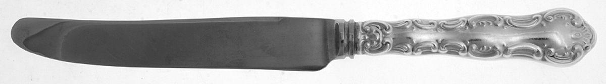 Pompadour (Sterling, 1914, Monograms) New French Hollow Knife by Birks Silver-1