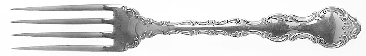 Pompadour (Sterling, 1914, No Monograms) Fork by Birks Silver-1