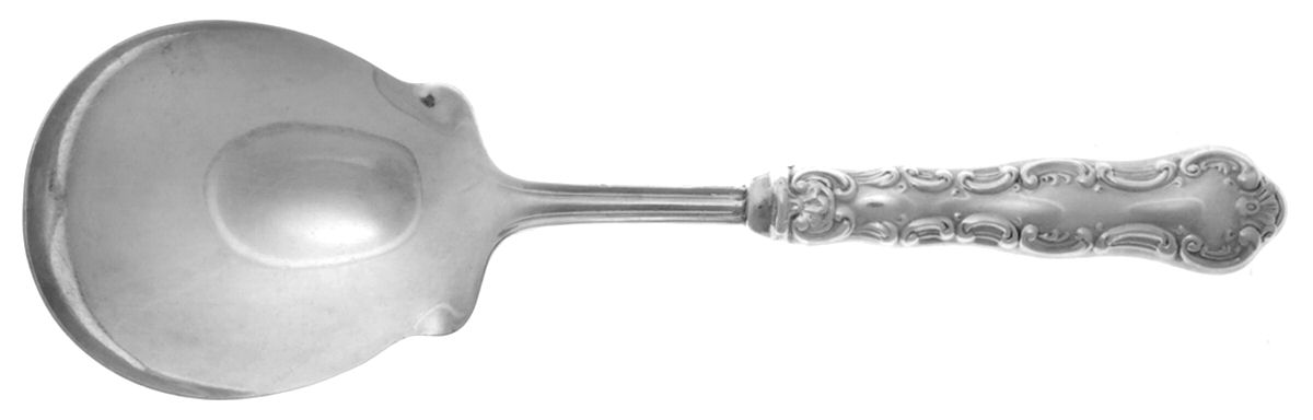 Pompadour (Sterling, 1914, No Monograms) Salad Serving Spoon with Plated Bowl by Birks Silver-1