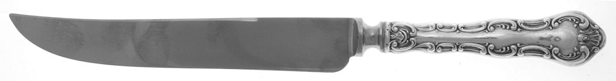 Pompadour (Sterling, 1914, No Monograms) Knife-Carving/Sm-Stn Bld/Steak by Birks Silver-1