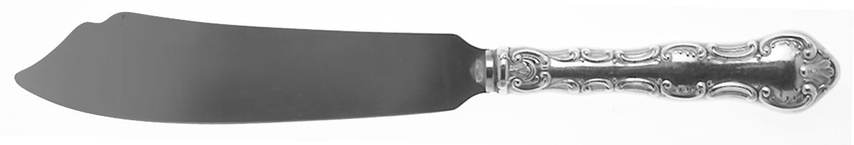 Pompadour (Sterling, 1914, No Monograms) Cake Slicer with Stainless Blade by Birks Silver-1