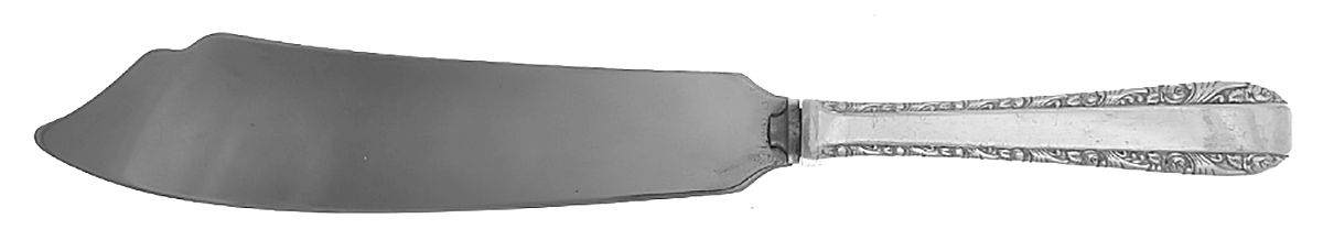 Rose Bower (Sterling, No Monograms) Cake Knife with Stainless Blade by Birks Silver-1