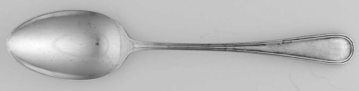 Saxon (Sterling, 1914, No Monograms) Dessert/Oval Soup Spoon by Birks Silver-1