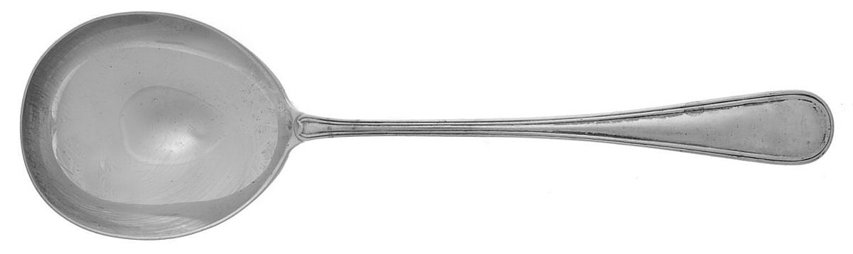 Saxon (Sterling, 1914, No Monograms) Round Bowl Soup Spoon (Gumbo) by Birks Silver-1