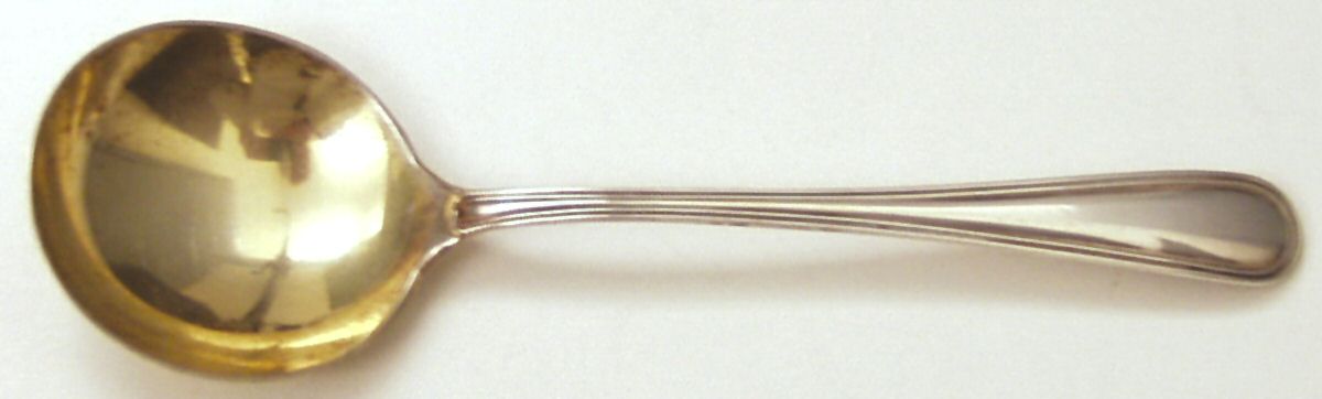 Saxon (Sterling, 1914, No Monograms) Round Bowl Soup Spoon (Bouillon) by Birks Silver-1