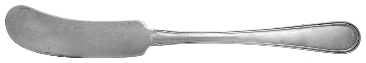 Saxon (Sterling, 1914, No Monograms) Flat Handle Butter Spreader by Birks Silver-1