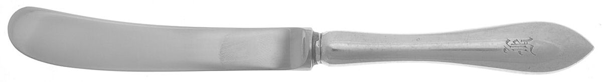 Tudor Plain (Sterling) Butter Spreader Hollow Hdl-Paddle/Stainless Blade by Birks Silver-1