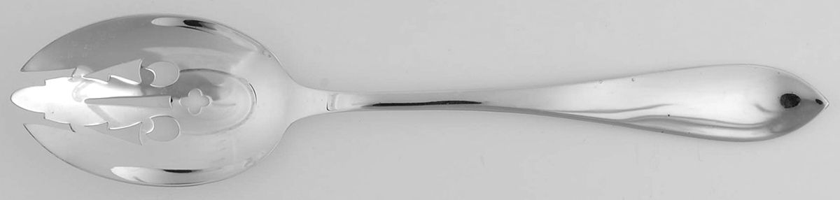 Tudor Plain (Sterling) Pierced Tablespoon (Serving Spoon) by Birks Silver-1