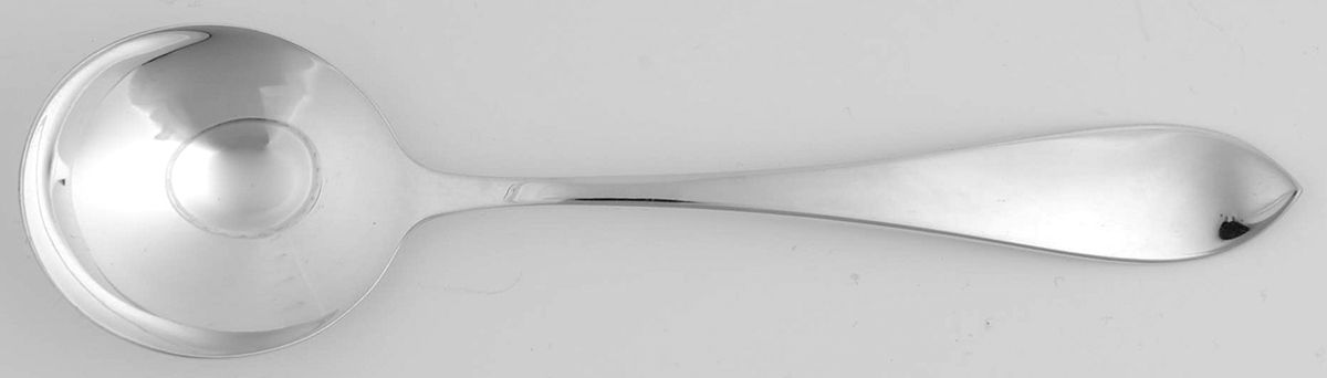 Tudor Plain (Sterling) Round Bowl Soup Spoon (Gumbo) by Birks Silver-1