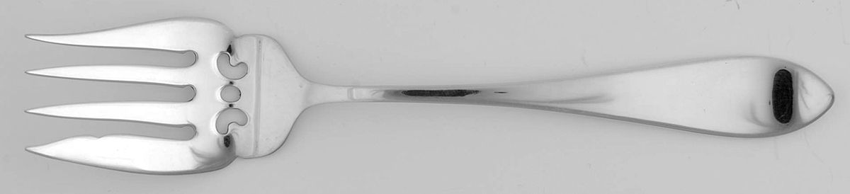 Tudor Plain (Sterling) Small Solid Cold Meat Serving Fork by Birks Silver-1