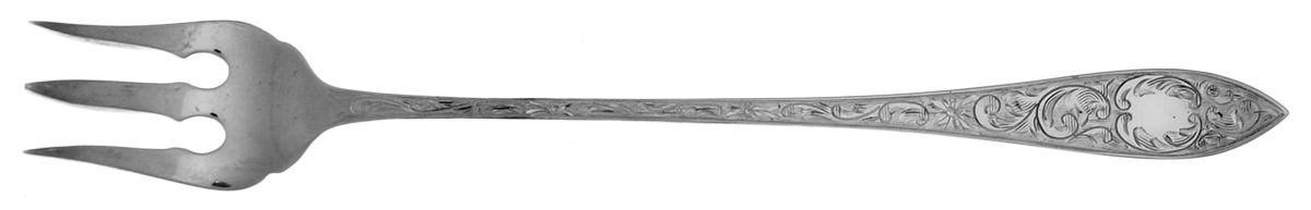 Tudor Scroll (Sterling, 1914, No Monograms) Cocktail/Seafood Fork by Birks Silver-1