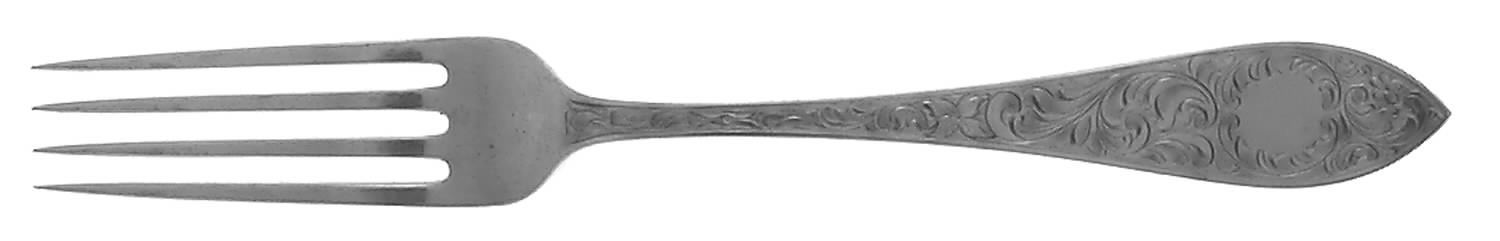 Tudor Scroll (Sterling, 1914, No Monograms) Fork by Birks Silver-1