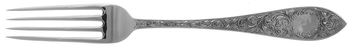 Tudor Scroll (Sterling, 1914, No Monograms) Fork by Birks Silver-1