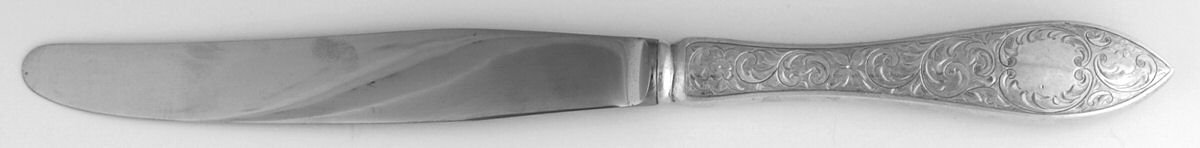 Tudor Scroll (Sterling, 1914, No Monograms) Modern Hollow Knife by Birks Silver-1