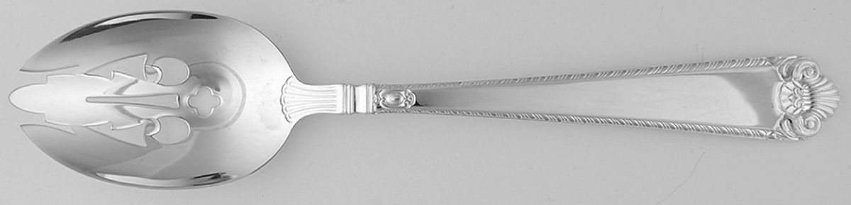 Windsor (Silverplate) Pierced Tablespoon (Serving Spoon) by Birks Silver-1